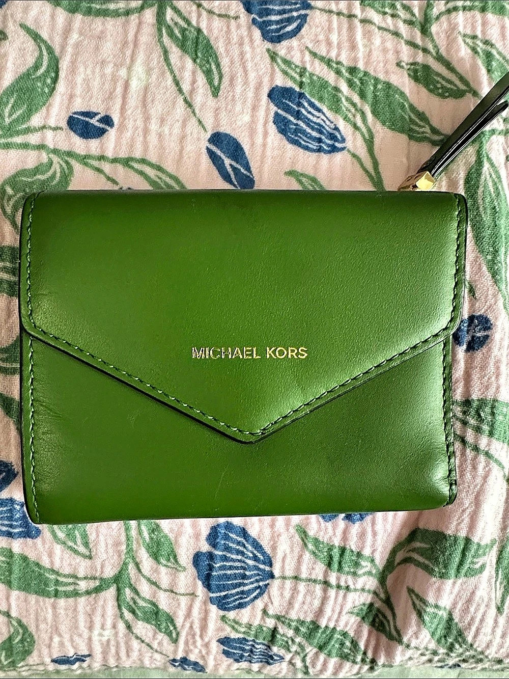 Michael Kors Jet Set Small Leather Wallet Green